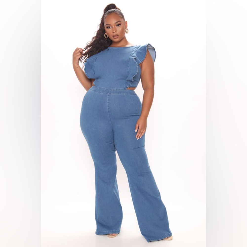 Janis Denim Jumpsuit by Fashion Nova